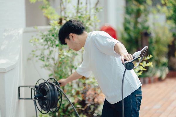 お客さまのお庭から（出水市Yさま／壁付け式）